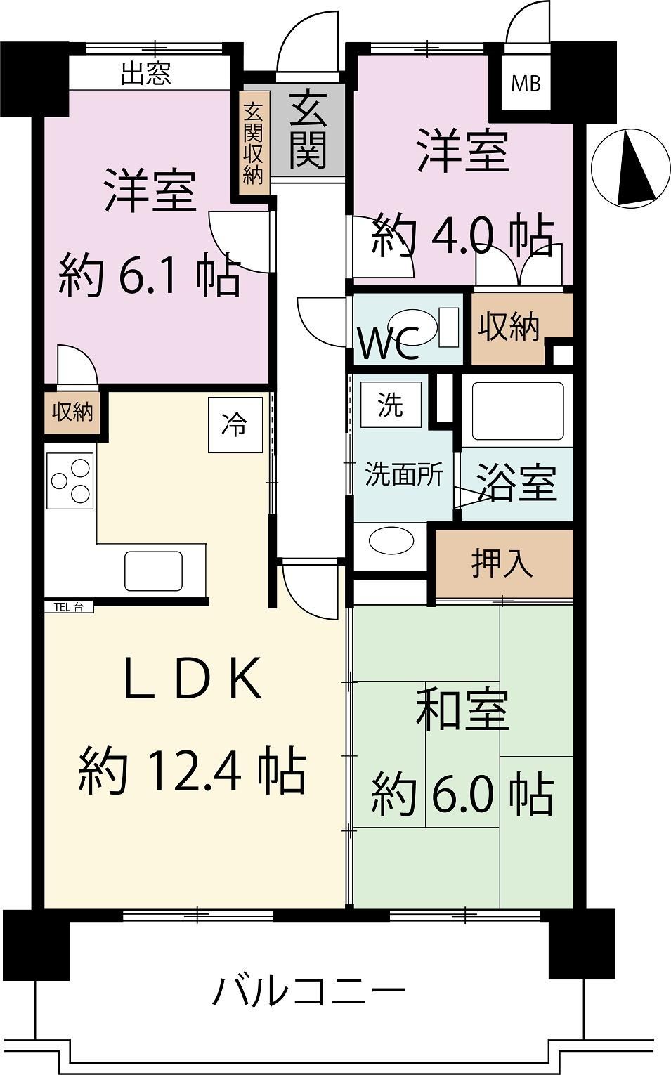 3LDK apartment in Tsushima, Aichi - Photo 1