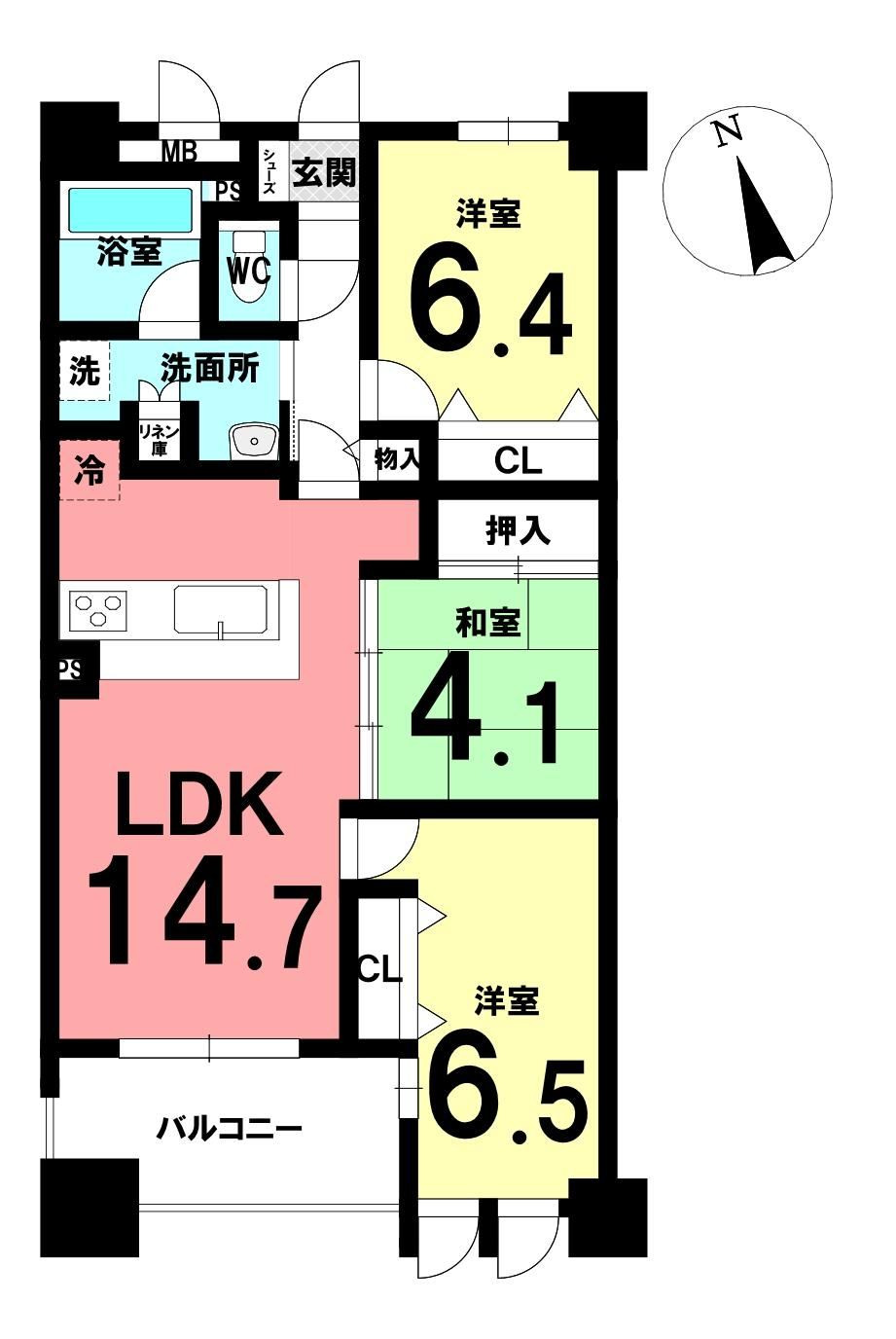 3LDK apartment in Okazaki, Aichi - Photo 1