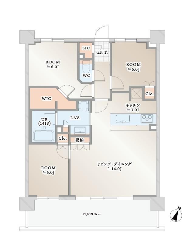 3LDK apartment in Sakura, Chiba - Photo 1
