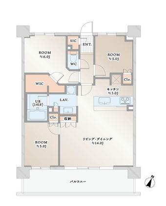 3LDK apartment in Sakura