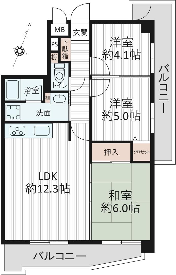 3LDK apartment in Takarazuka, Hyogo - Photo 1