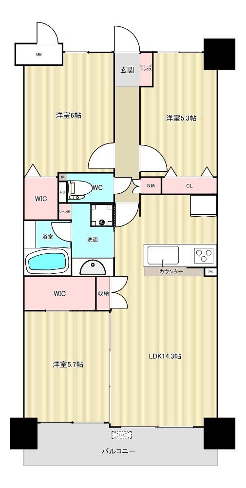 3LDK apartment in Kita Ward, Sakai, Osaka - Photo 1