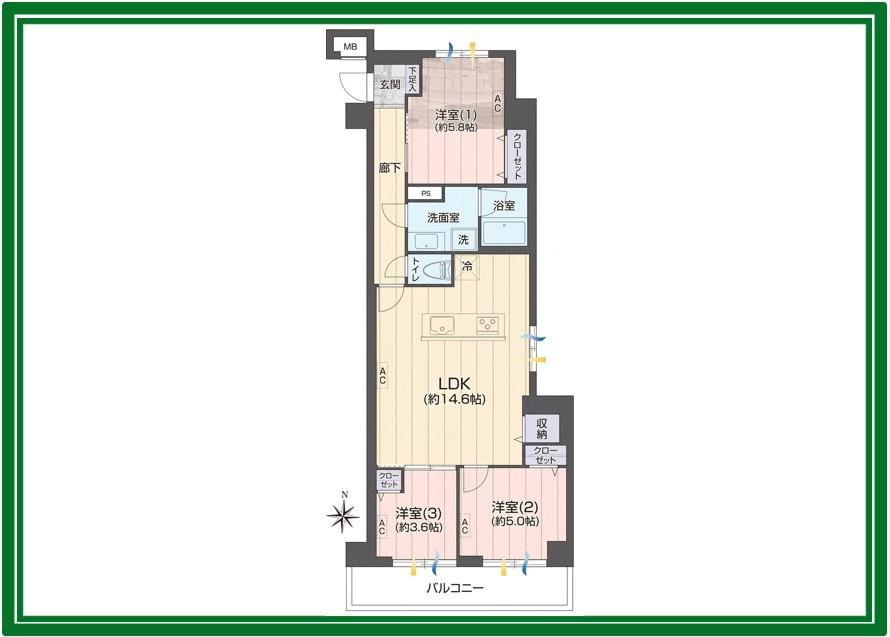 3LDK apartment in Itabashi Ward, Tokyo - Photo 1