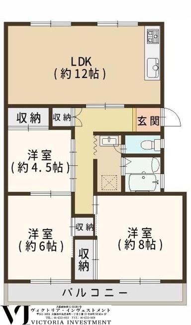 3LDK apartment in Matsubara, Osaka - Photo 1