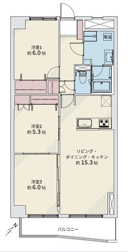 3LDK apartment in Nishi Ward, Sapporo, Hokkaido - Photo 1