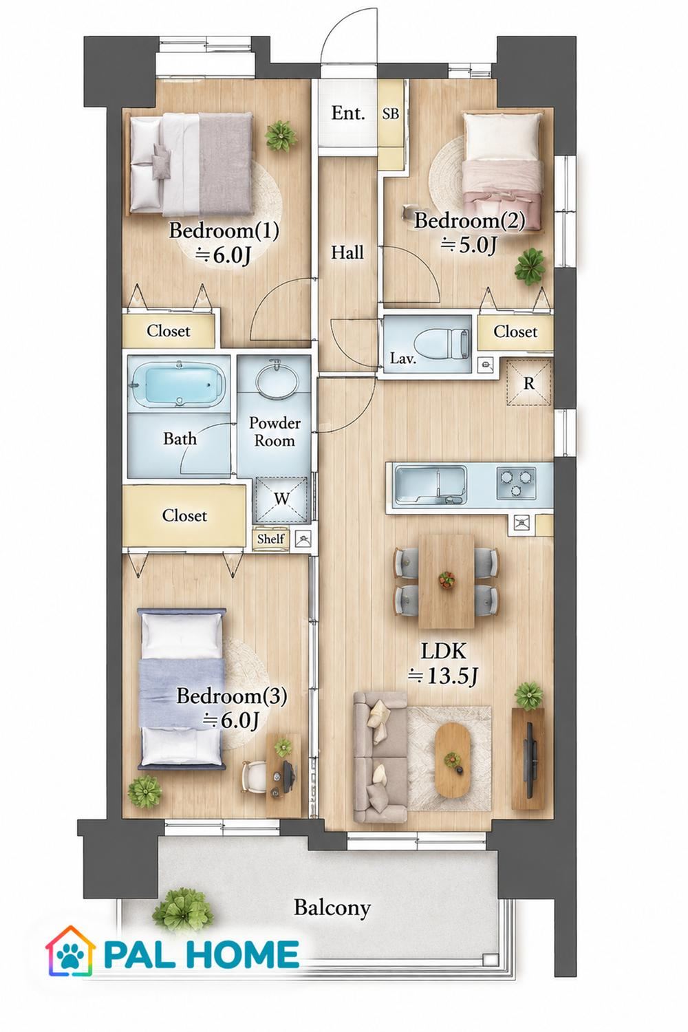 3LDK apartment in Urawa Ward, Saitama - Photo 1