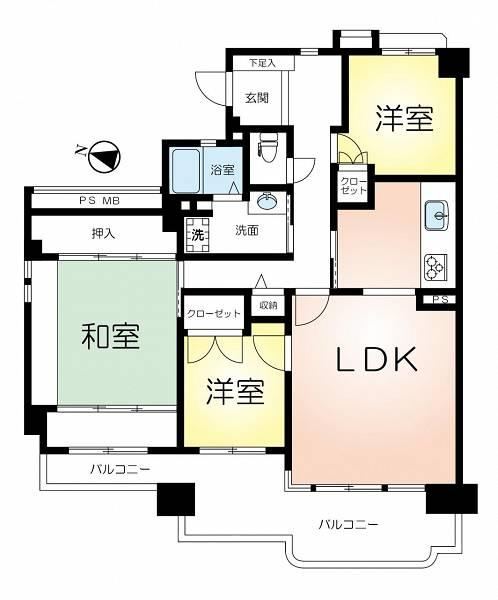 3LDK apartment in Nishi Ward, Kobe, Hyogo - Photo 1