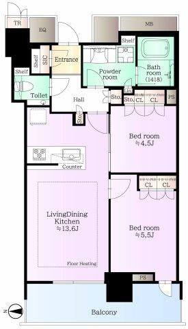 2LDK apartment in Chuo Ward, Tokyo - Photo 1
