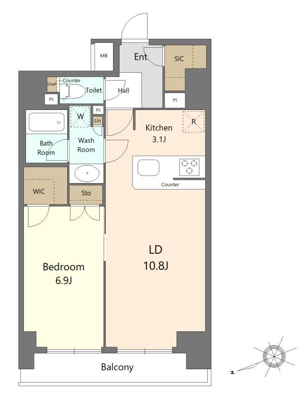 1LDK apartment in Chuo Ward, Tokyo - Photo 1