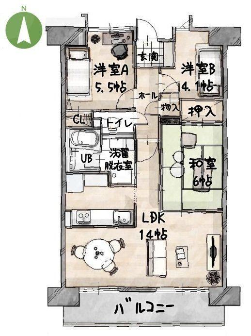 3LDK apartment in Kawagoe, Saitama - Photo 1