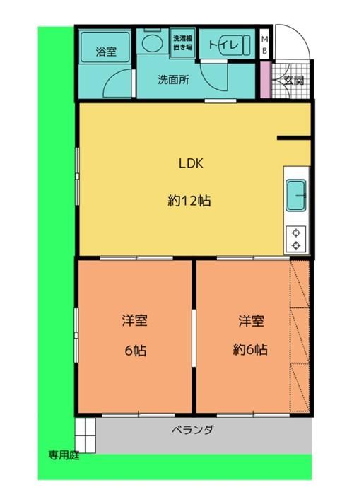 2LDK apartment in Chuo Ward, Chiba - Photo 1