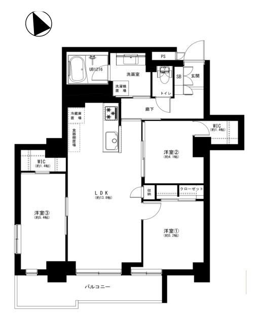 3LDK apartment in Shinjuku Ward, Tokyo - Photo 1