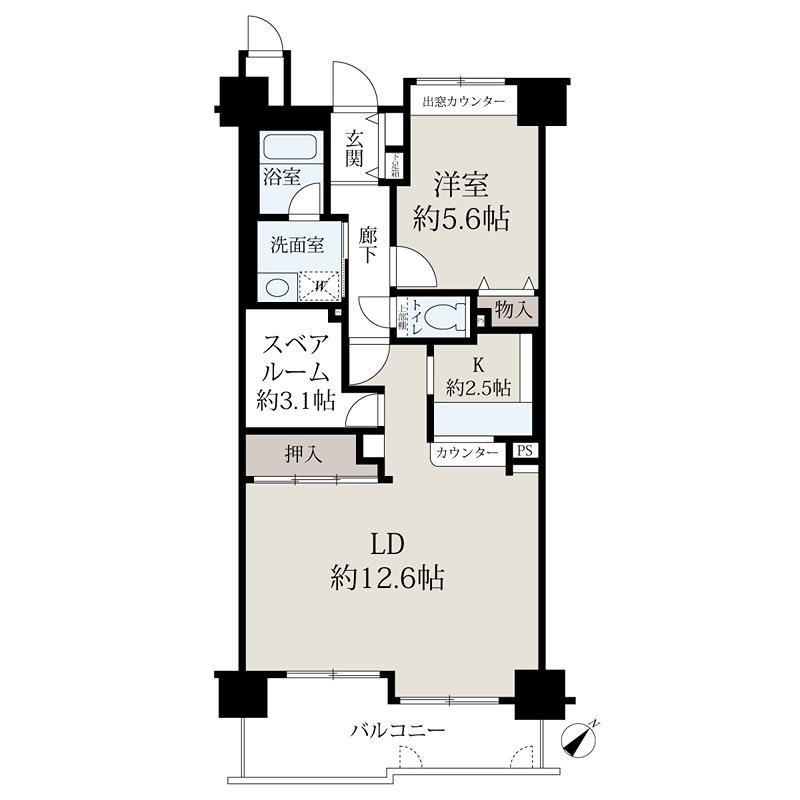 1LDK+S apartment in Kusatsu, Shiga - Photo 1