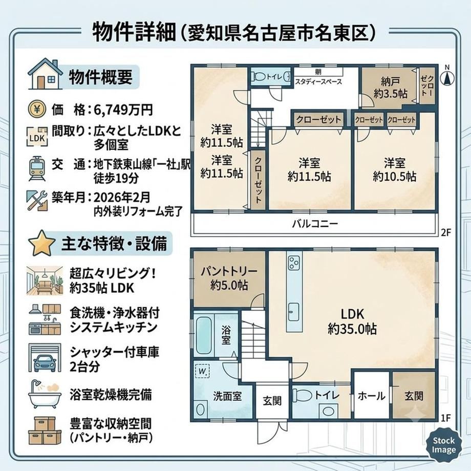 3LDK+S house in Meito Ward, Nagoya, Aichi - Photo 1