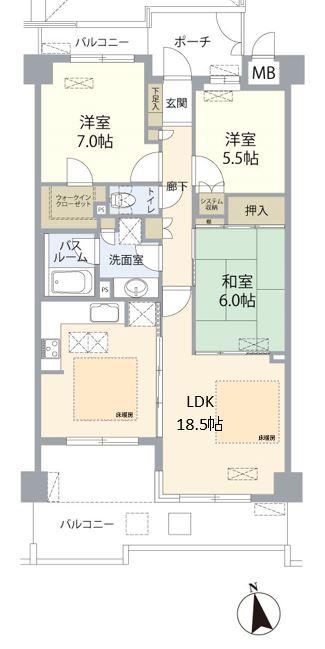 3LDK apartment in Suita, Osaka - Photo 1