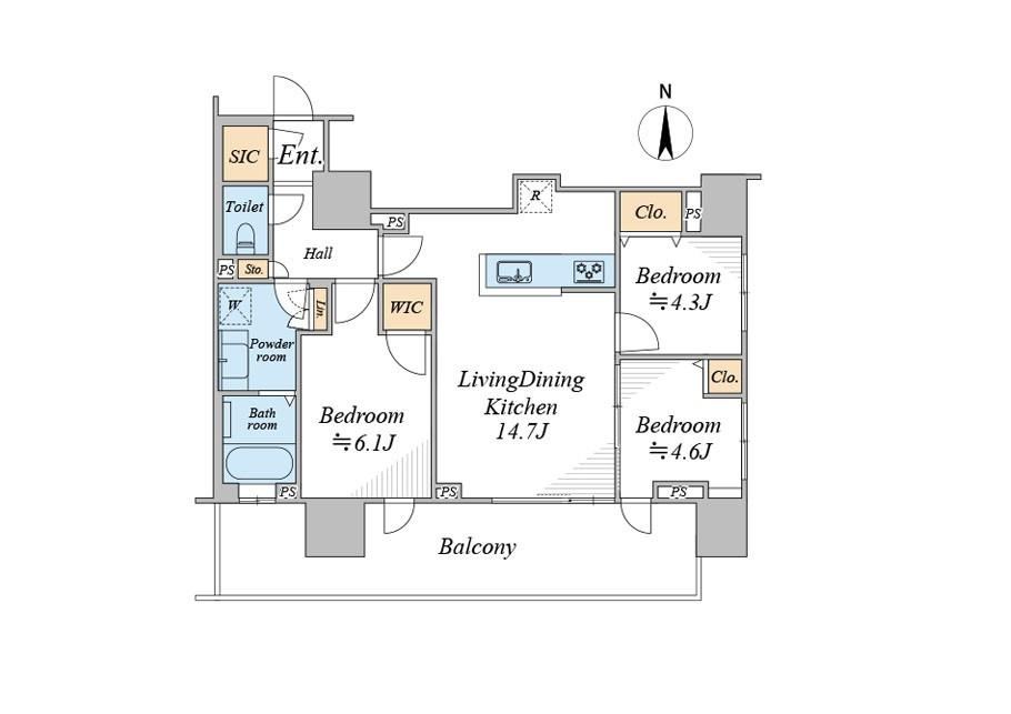 3LDK apartment in Kawagoe, Saitama - Photo 1