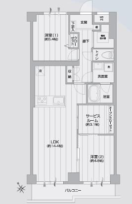 2LDK+S apartment in Ota Ward, Tokyo - Photo 1