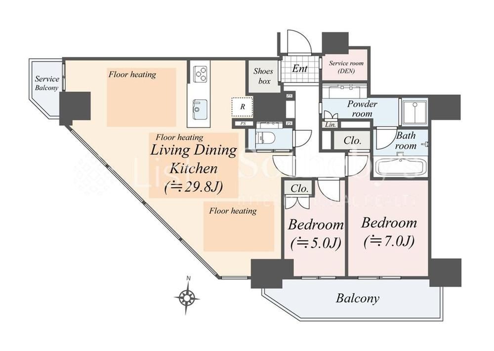 2LDK apartment in Tennoji Ward, Osaka - Photo 1