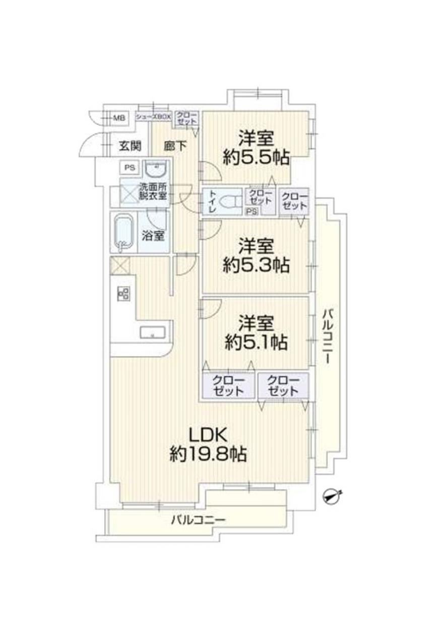 3LDK apartment in Kasuga, Fukuoka - Photo 1