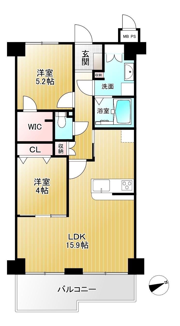 2LDK apartment in Takatsuki, Osaka - Photo 1