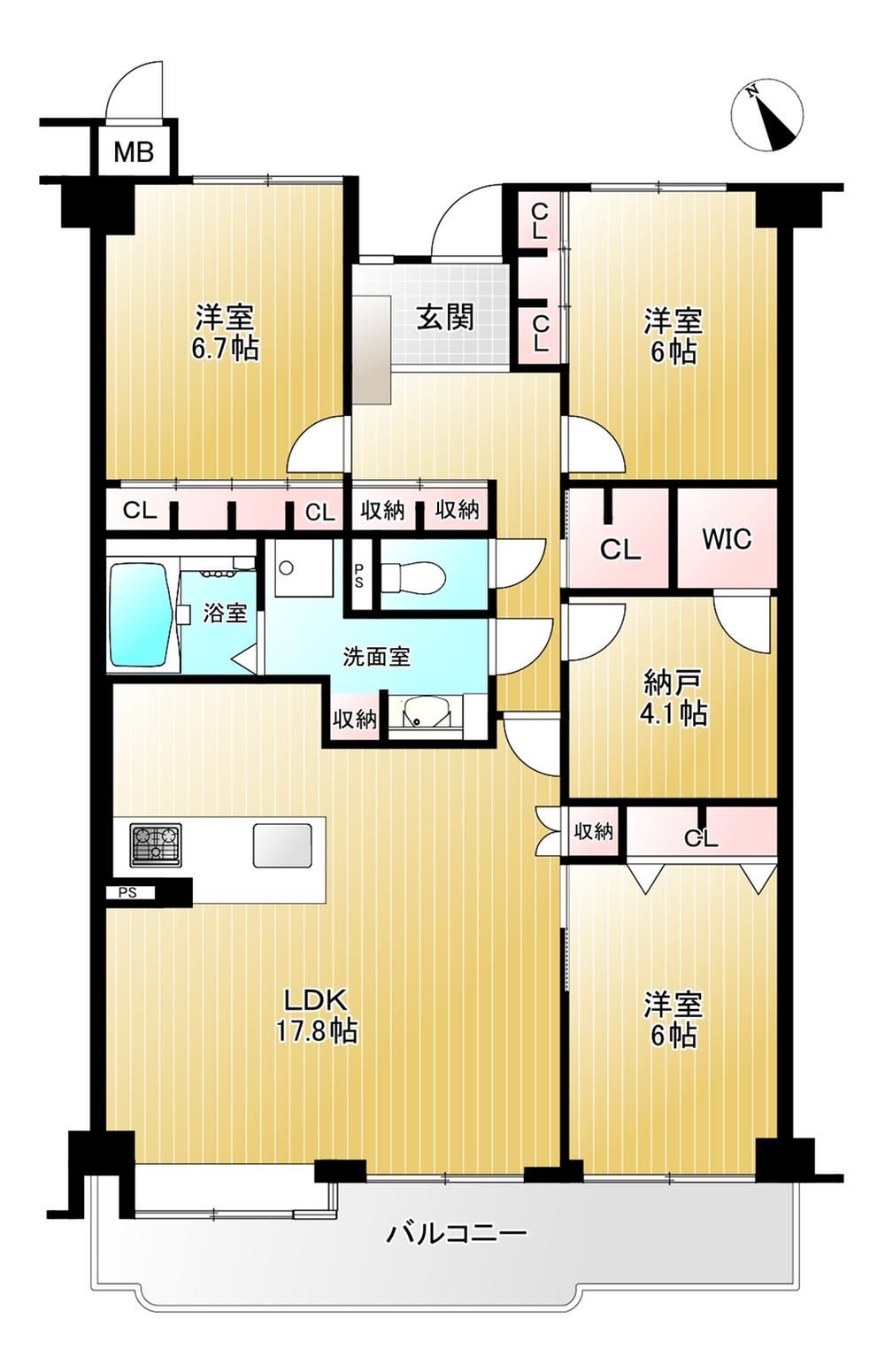 3LDK+S apartment in Takatsuki, Osaka - Photo 1