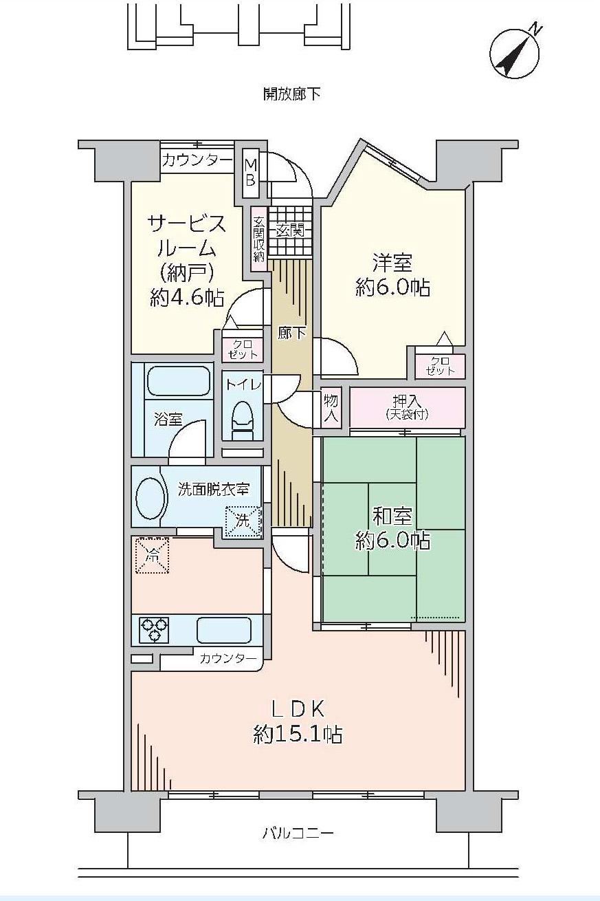 2LDK+S apartment in Minuma Ward, Saitama - Photo 1