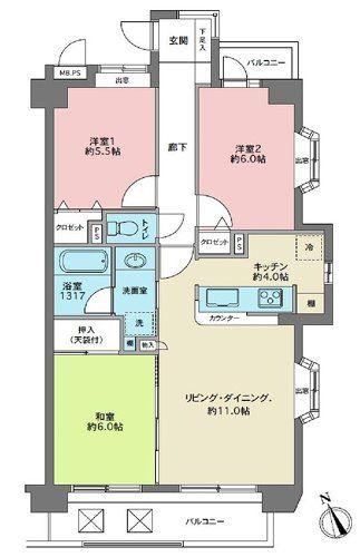 3LDK apartment in Konan Ward, Yokohama, Kanagawa - Photo 1