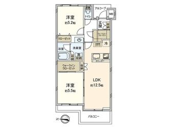 2LDK apartment in Kunitachi