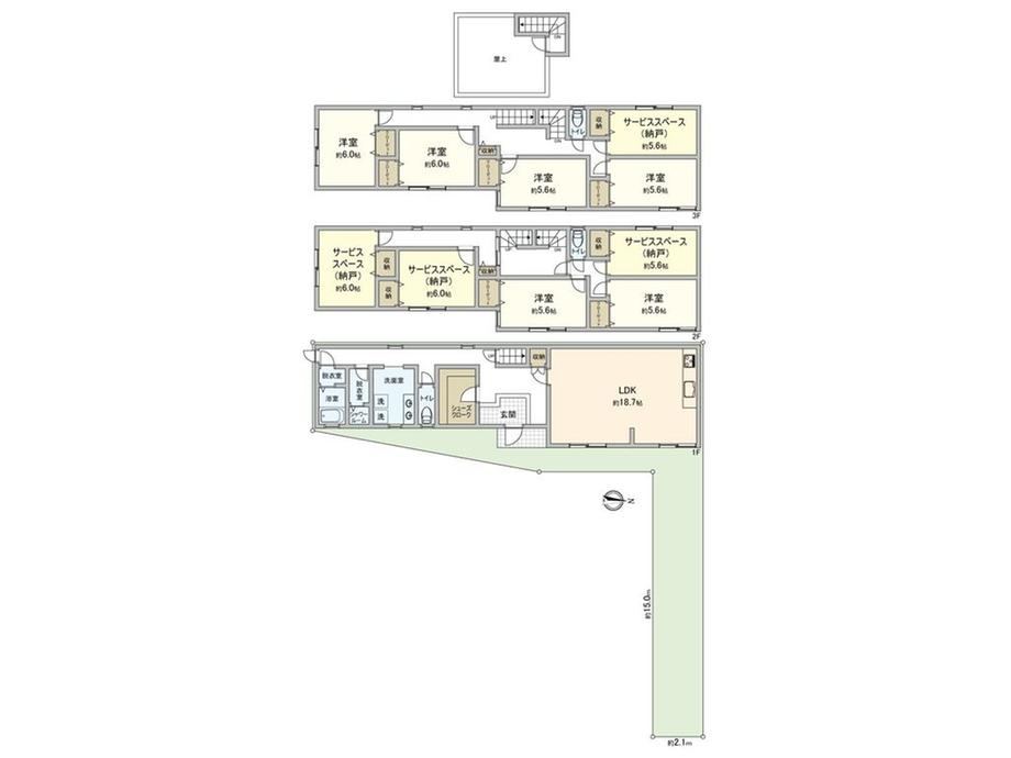 6LDK house in Joto Ward, Osaka - Photo 1