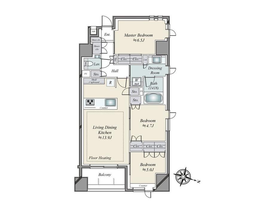 3LDK apartment in Chuo Ward, Tokyo - Photo 1
