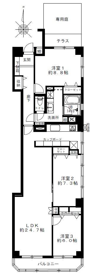 3LDK apartment in Meguro Ward, Tokyo - Photo 1