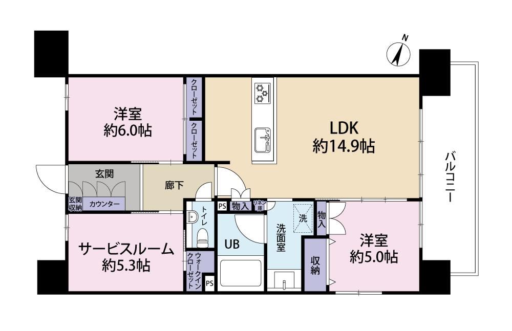 2LDK+S apartment in Edogawa Ward, Tokyo - Photo 1