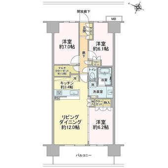 3LDK apartment in Inzai