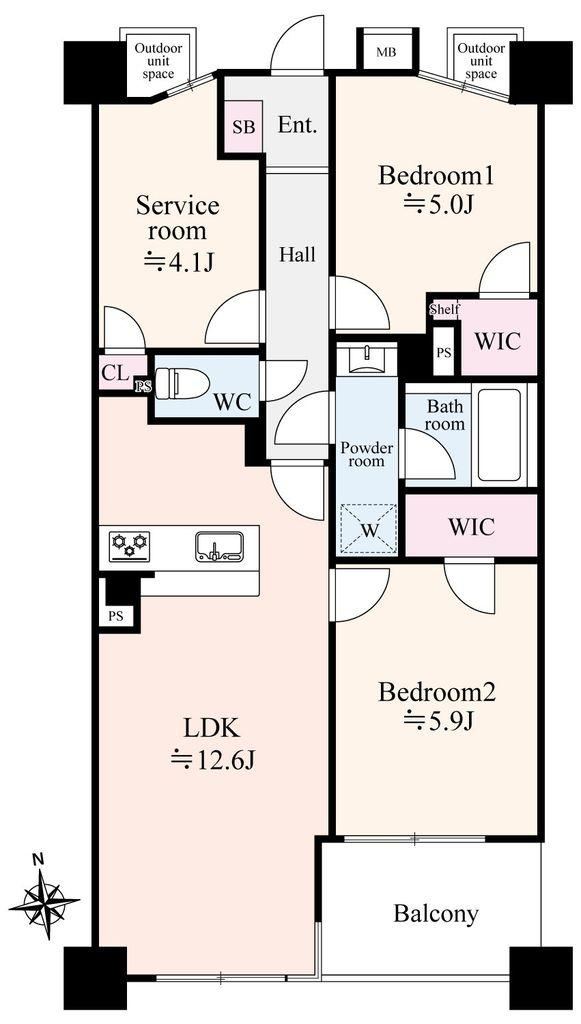 2LDK+S apartment in Konan Ward, Yokohama, Kanagawa - Photo 1