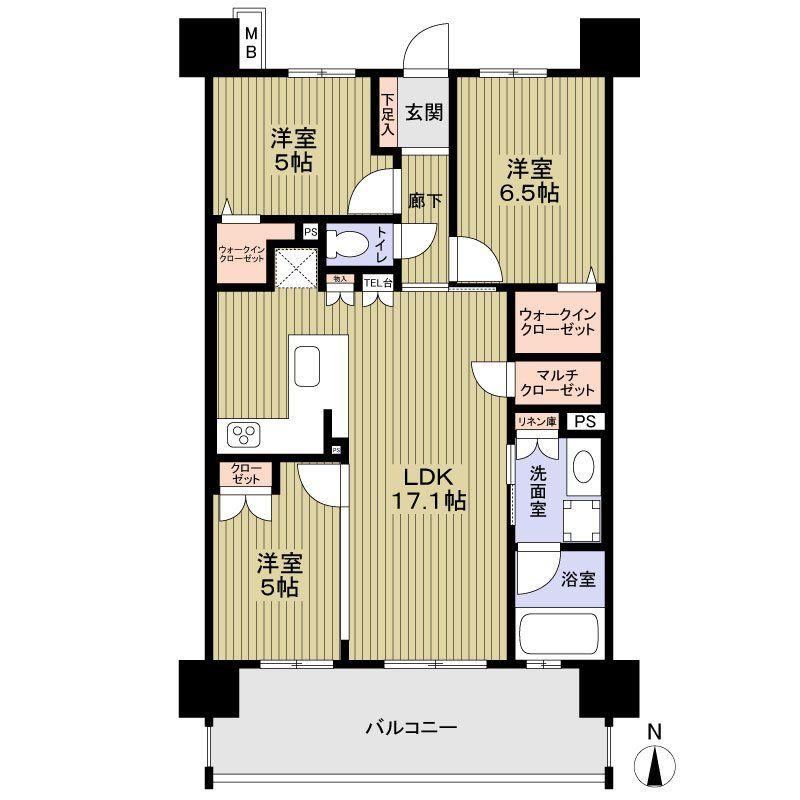 3LDK apartment in Nishi Ward, Nagoya, Aichi - Photo 1