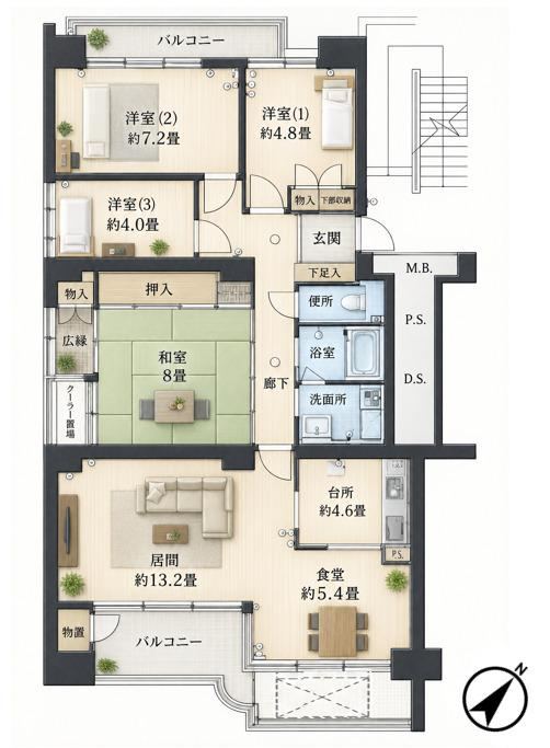 4LDK apartment in Kohoku Ward, Yokohama, Kanagawa - Photo 1