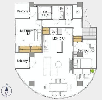 2LDK apartment in Naka Ward, Yokohama, Kanagawa - Photo 1