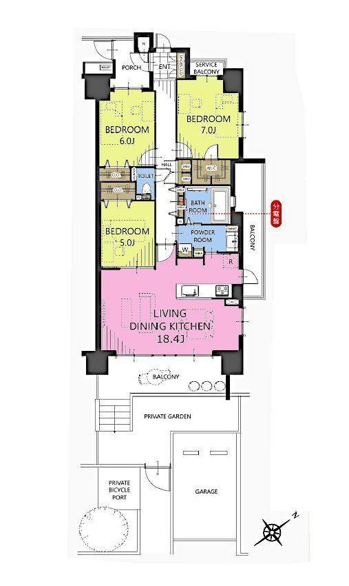 3LDK apartment in Inage Ward, Chiba - Photo 1