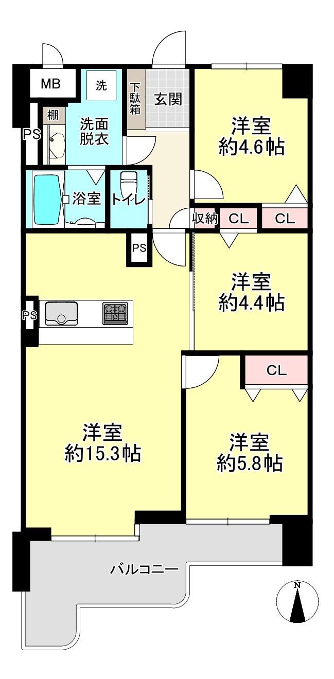 3LDK apartment in Minami Ward, Fukuoka - Photo 1