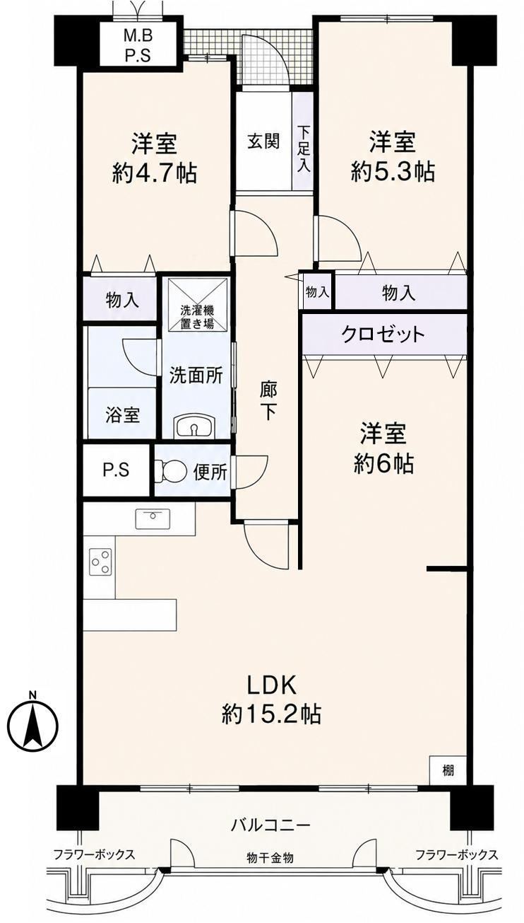 3LDK apartment in Suminoe Ward, Osaka - Photo 1