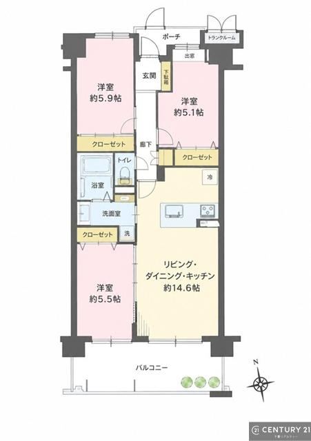 3LDK apartment in Midori Ward, Chiba - Photo 1