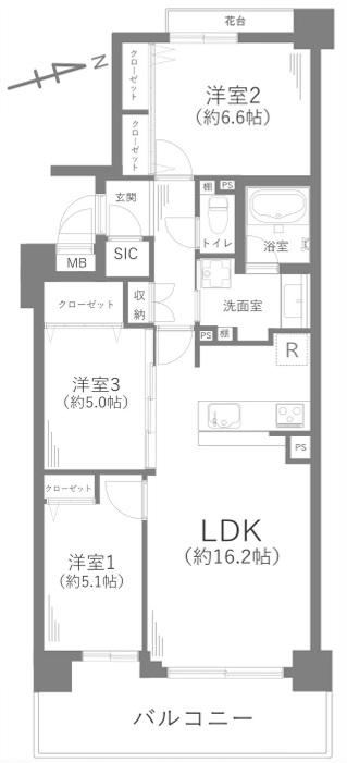 3LDK apartment in Hodogaya Ward, Yokohama, Kanagawa - Photo 1