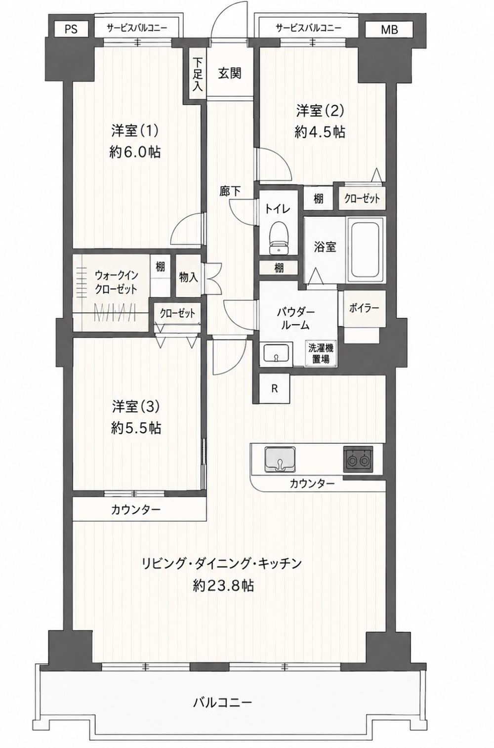 3LDK apartment in Mino, Osaka - Photo 1