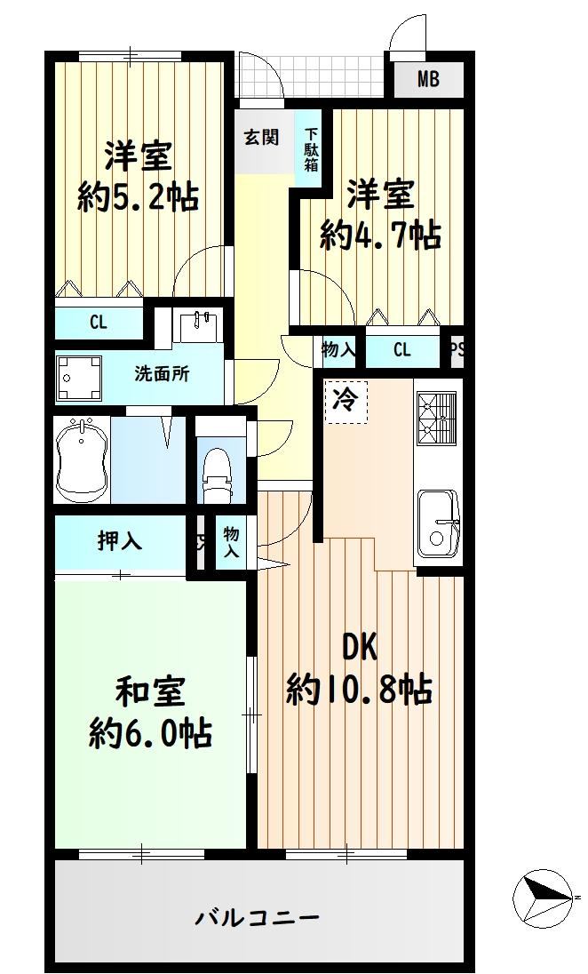 3LDK apartment in Akashi, Hyogo - Photo 1