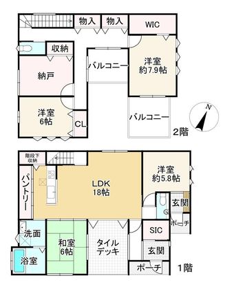 4LDK+S house in Nagahama