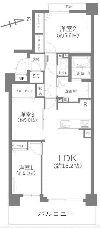 3LDK apartment in Hodogaya Ward, Yokohama, Kanagawa - Photo 1