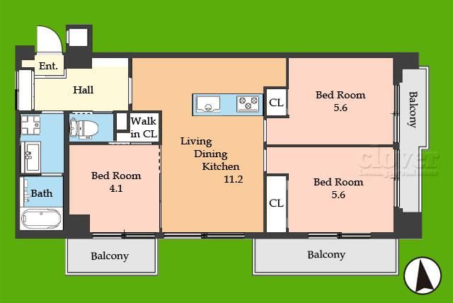 3LDK apartment in Shinjuku Ward, Tokyo - Photo 1