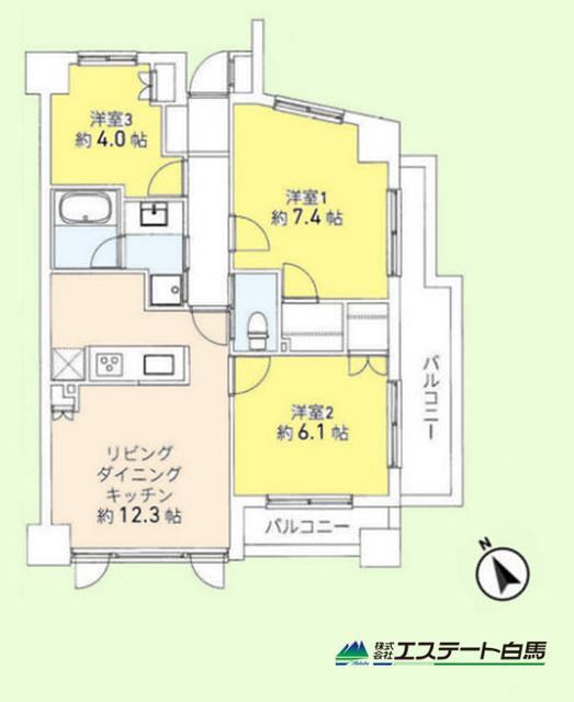 3LDK apartment in Higashimurayama, Tokyo - Photo 1