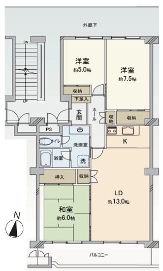3LDK apartment in Iruma, Saitama - Photo 1