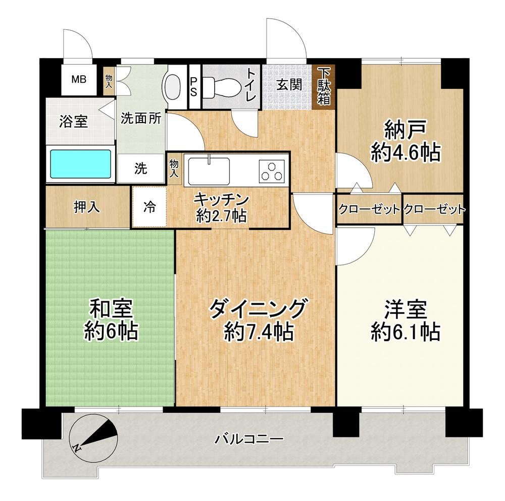 2DK+S apartment in Minami Ward, Saitama - Photo 1
